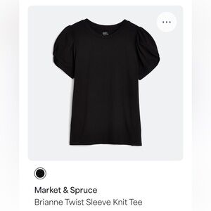 Stitch Fix Market & Spruce Brianna Twist Sleeve Knit Too Black Large NEW